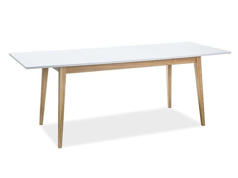 Обідній стіл прямокутної форми SIGNAL Cesar 160x80 Білий дерев'яний у стилі модерн