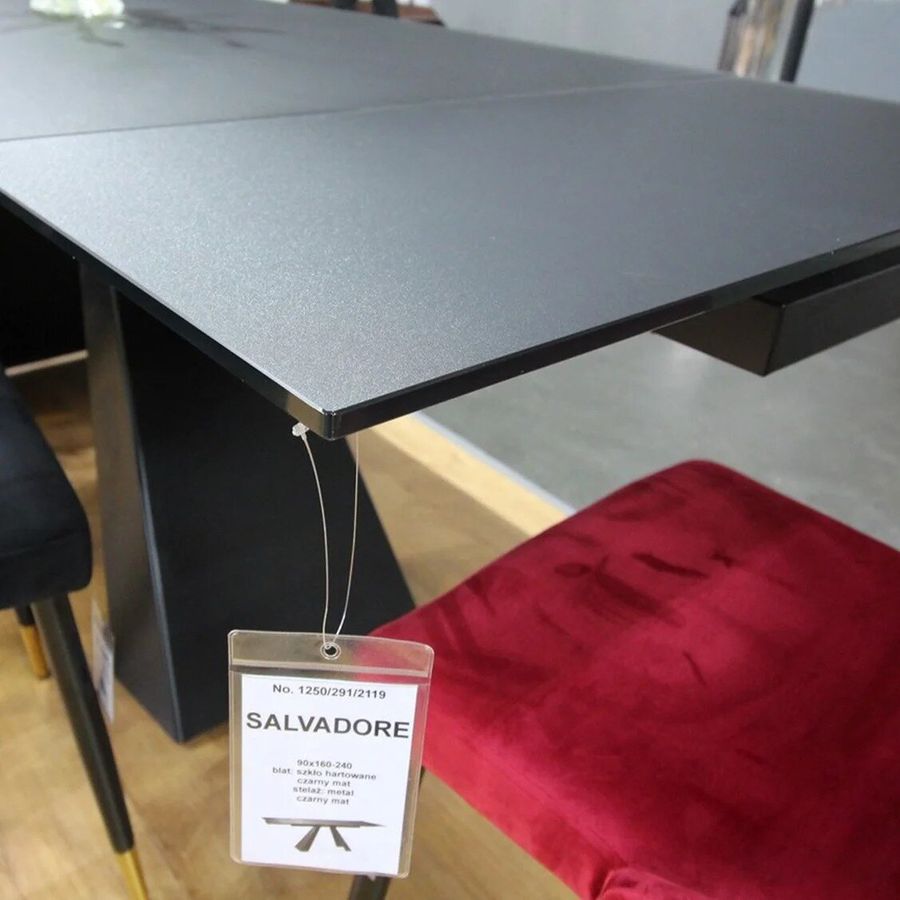 Дизайнерский раскладной обеденный стол Salvadore 160x90 SIGNAL серый Польша