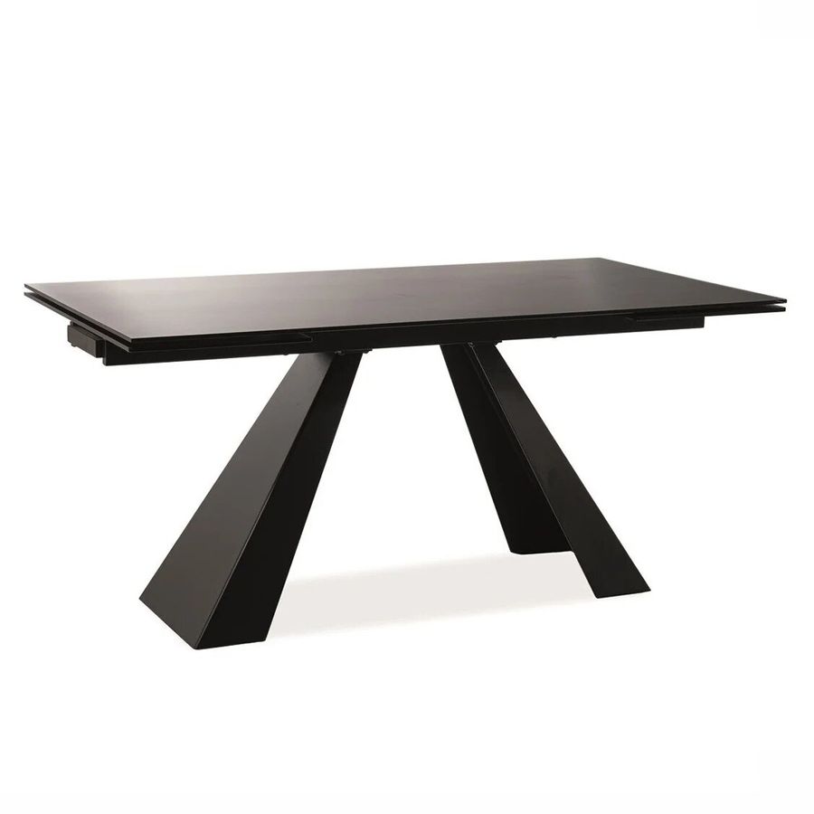 Дизайнерский раскладной обеденный стол Salvadore 160x90 SIGNAL серый Польша