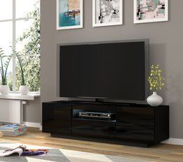 Тумба для под телевизор AURA 150 черный глянец BIM FURNITURE фото - artos.in.ua