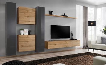 Комплект мебели в гостиную ASM Switch VI GWT SW 6 Графит/Дуб Вотан из Польши