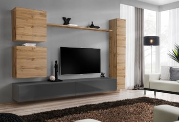 Комплект мебели в гостиную ASM Switch VIII WTG SW 8 Дуб Вотан/Графит из Польши