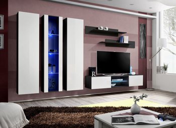 Комплект мебели в гостиную ASM FLY P 23 ZW FY P4 Черный матовый/Белый глянцевый из Польши