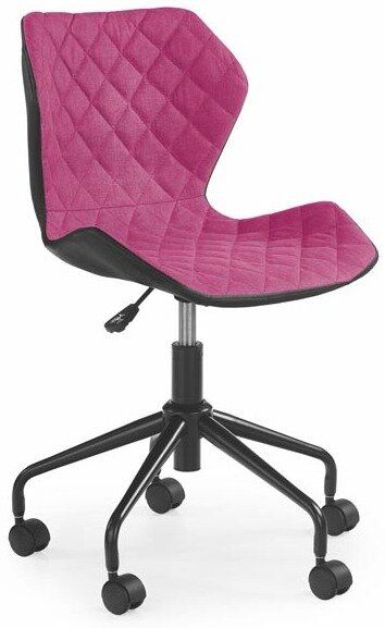 Кресло компьютерное Matrix механизм Пиастра, металл черный/ткань розовый, экокожа черный Halmar Польша
