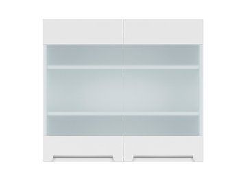 Верхня кухонна тумба BRW Iris K10-FB_G_80/72_LV/PV-BAL/BISM, білий супер мат, альпійський білий фото - artos.in.ua