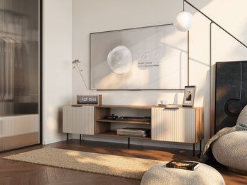 Тумба під телевізор CAMA ALMERA 180 горіх / кашемір фото - artos.in.ua