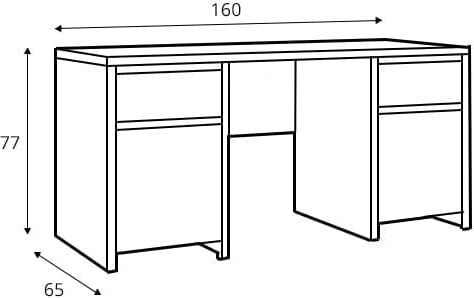 Письмовий стіл BRW Kaspian Дуб Сонома ширина 160 з 2-ма ящиками