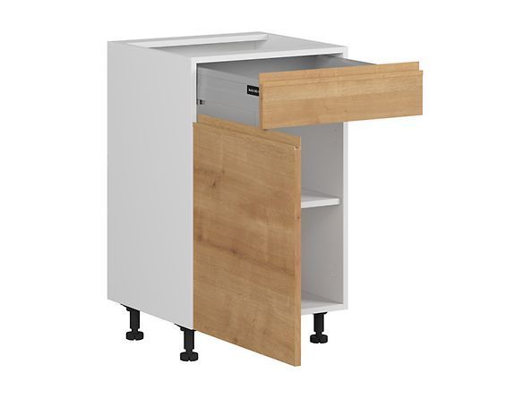 Нижняя кухонная тумба BRW Sole K10-FH_D1S_50/82_L/STB-BAL/DAA, дуб Арлингтон/альпийский белый, из Польши фото - artos.in.ua
