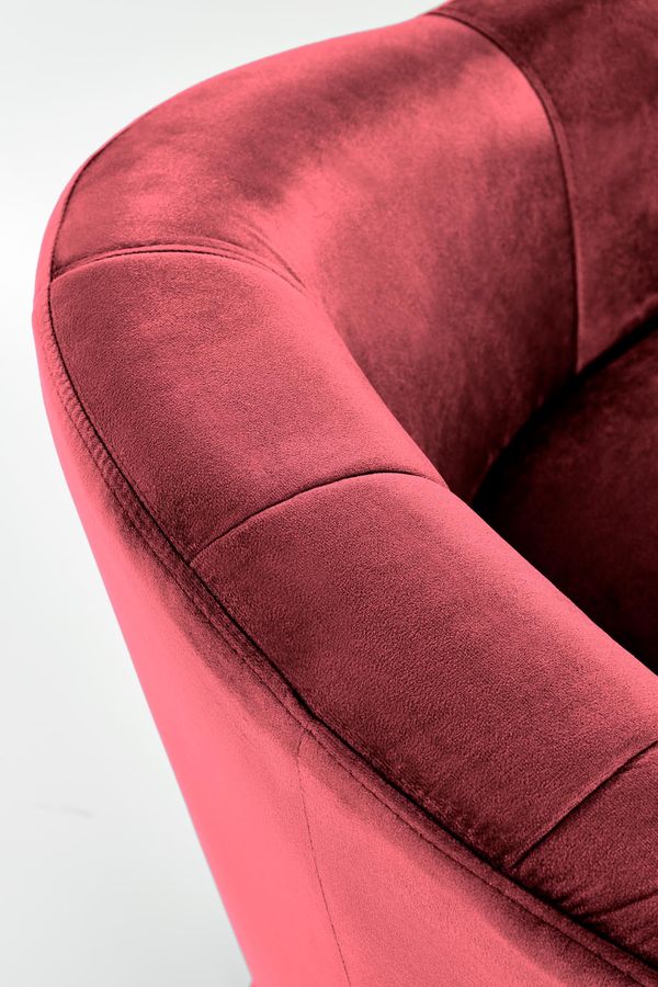 Крісло для відпочинку в вітальню, спальню Marshal дерево чорний / оксамитова тканина бордовий Halmar Польща