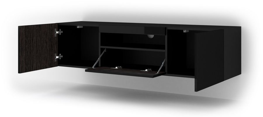 Тумба для під телевізор AURA 150 чорний глянець BIM FURNITURE фото - artos.in.ua