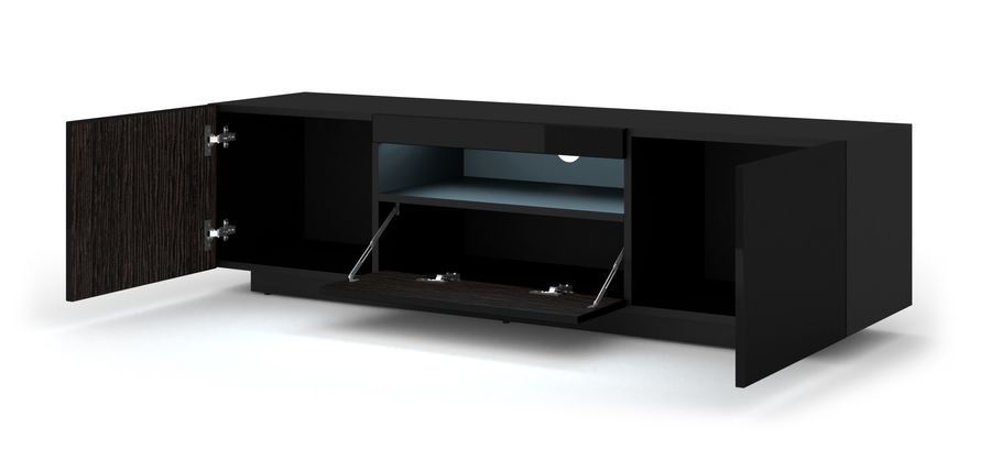 Тумба для під телевізор AURA 150 чорний глянець BIM FURNITURE фото - artos.in.ua