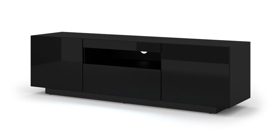 Тумба для під телевізор AURA 150 чорний глянець BIM FURNITURE фото - artos.in.ua
