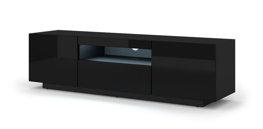 Тумба для під телевізор AURA 150 чорний глянець BIM FURNITURE фото - artos.in.ua