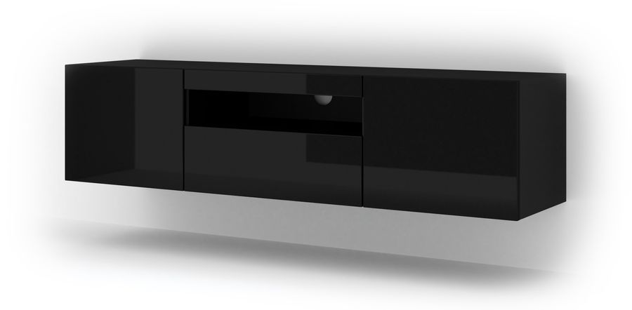 Тумба для під телевізор AURA 150 чорний глянець BIM FURNITURE фото - artos.in.ua