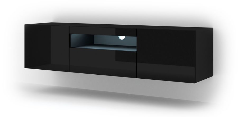 Тумба для під телевізор AURA 150 чорний глянець BIM FURNITURE фото - artos.in.ua
