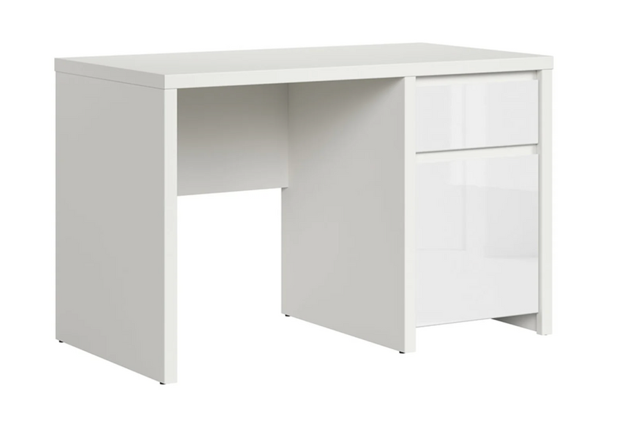 Письмовий стіл BRW Kaspian S128-BIU1D1S / 120-BI / BIM, білий глянець Польща