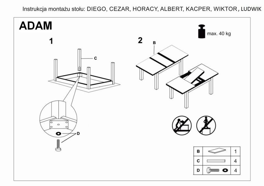 Стол Adam дуб ленселот / антрацит 100x60 Signal фото - artos.in.ua
