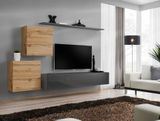 Комплект мебели в гостиную ASM Switch V WTG SW 5, дуб Wotan, графит фото - artos.in.ua