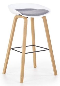 Барні стільці фото Барний стілець Halmar H-86 сірого кольору в стилі сучасний і скандинавський Польща - artos.in.ua