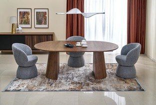 Стол обеденный раскладной FARGO 120&ndash;210&times;120&times;77 см орех фото - artos.in.ua