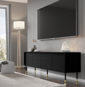 Тумба под телевизор SHERWOOD 180 черная BIM FURNITURE фото - artos.in.ua