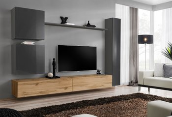 Комплект мебели в гостиную ASM Switch VIII GWT SW 8 Графит/Дуб Вотан из Польши