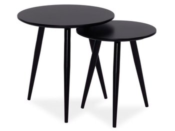 Стол круглый SIGNAL CLEO комплект из 2 с деревянной столешницей модерн ПОЛЬША