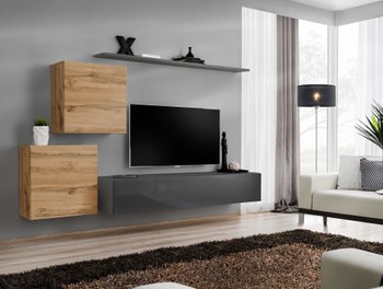Комплект мебели в гостиную ASM Switch V WTG SW 5 Дуб Вотан/Графит из Польши
