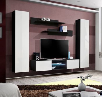 Комплект мебели в гостиную ASM FLY O 23 WS FY O1 Белый матовый/Черный глянцевый из Польши