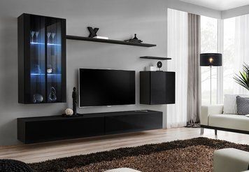 Комплект меблів у вітальню ASM Switch XII 26 ZZ SW 12, чорний фото - artos.in.ua
