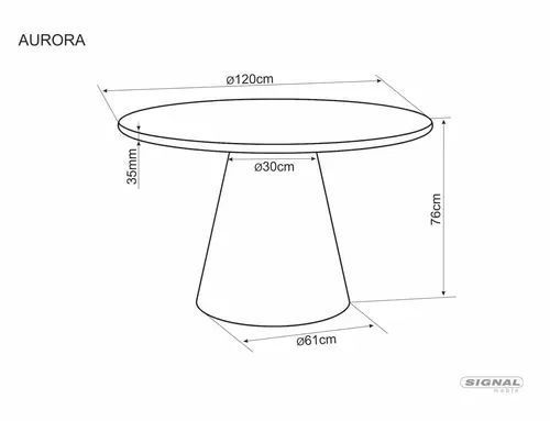Обеденный стол Aurora Signal &Oslash;120&times;76, экрю, МДФ + микроцемент фото - artos.in.ua