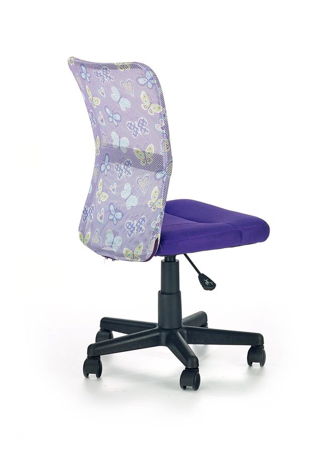 Кресло компьютерное Dingo механизм Пиастра, пластик черный/мембранная ткань, сетка фиолетовый Halmar Польша