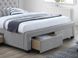 Двуспальная кровать с выдвижными ящиками ELECTRA SIGNAL 160x200 серая ткань Польша