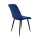 Крісло для столу Chic SIGNAL у синьому велюрі на чорних ніжках.