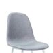 Сірий стілець на кухню FOX SIGNAL у стилі хай-тек на білих ніжках Польща