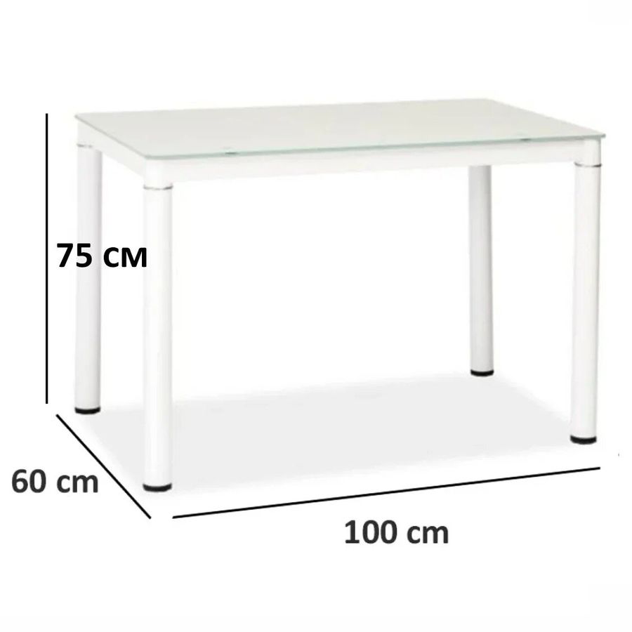 Кухонный маленький стол GALANT 100x60 SIGNAL белый Польша
