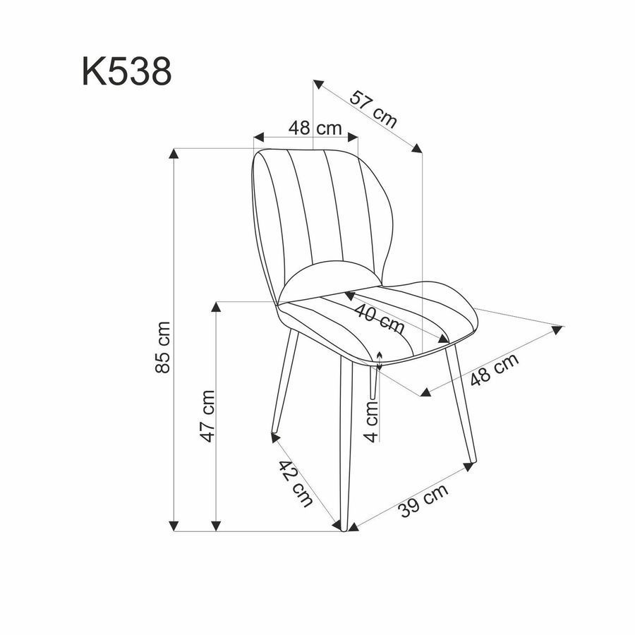 Стул K538 горчичный фото - artos.in.ua