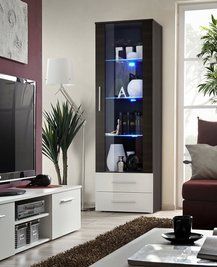 Вітрина ASM Neo I 23 EMWHEM N1, венге матовий, білий глянсовий фото - artos.in.ua