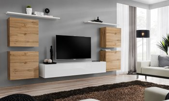 Комплект мебели в гостиную ASM Switch IV WTW SW 4 Дуб Вотан/Дуб Вотан/Белый матовый из Польши