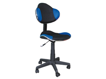 Кресло для стола с регулировкой высоты Q-G2 SIGNAL на колесиках, синий с черным Польша