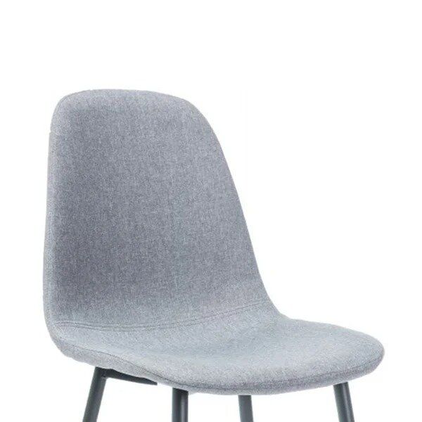 Зручний стілець FOX SIGNAL сірий обшитий тканиною в стилі модерн.