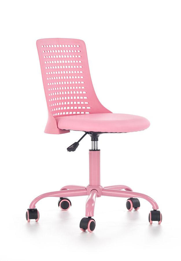 Кресло компьютерное Pure механизм Пиастра, металл серый/полипропилен, экокожа розовый Halmar Польша