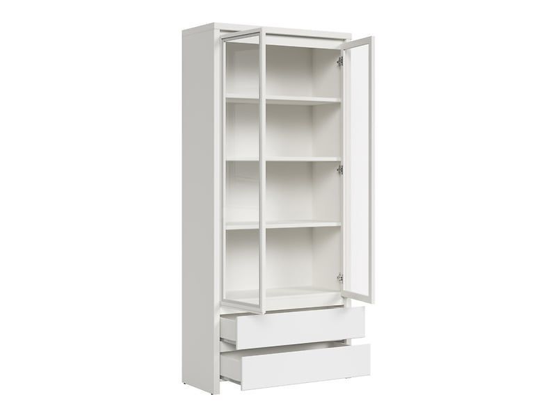 Вітрина BRW Kaspian S128-REG2W2S-BI/BIM, білий фото - artos.in.ua
