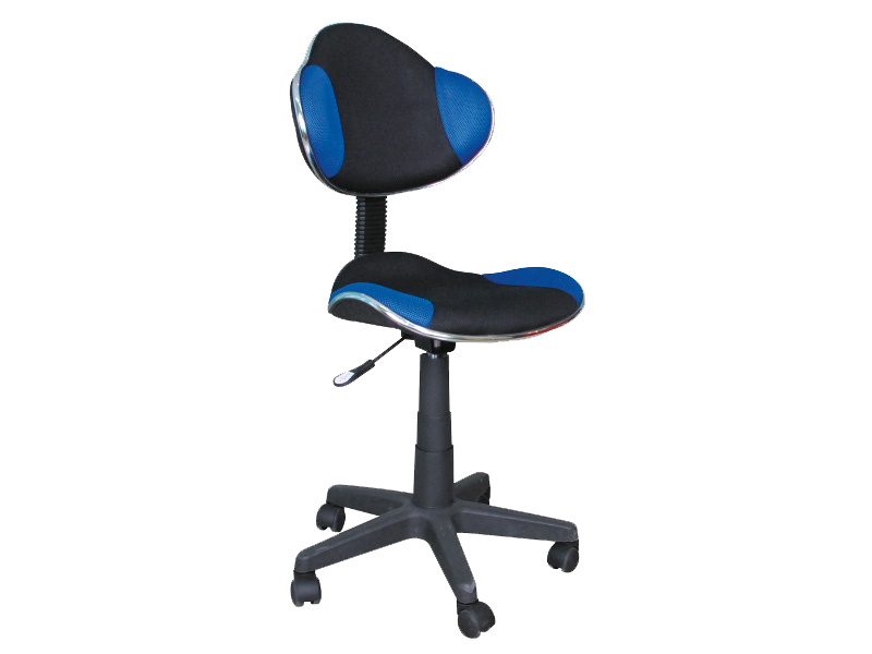 Кресло для стола с регулировкой высоты Q-G2 SIGNAL на колесиках, синий с черным Польша
