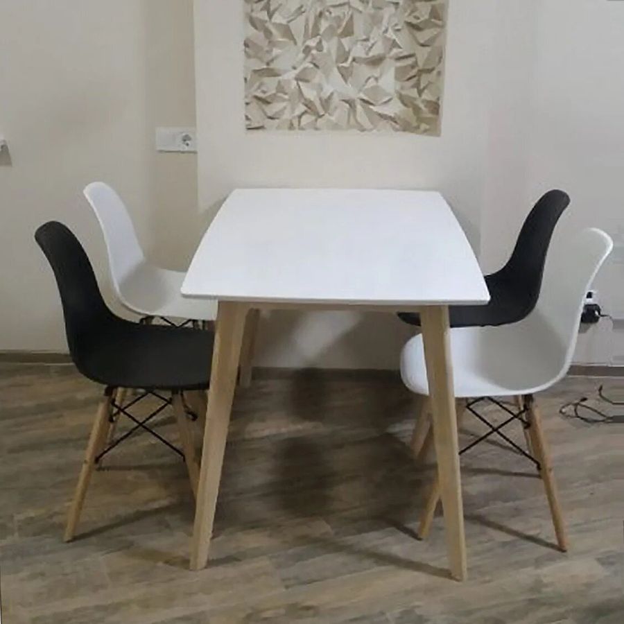 Стол на кухню раскладной SIGNAL COMBO II 120x80 Белый надежный каркас из натурального дерева Польша