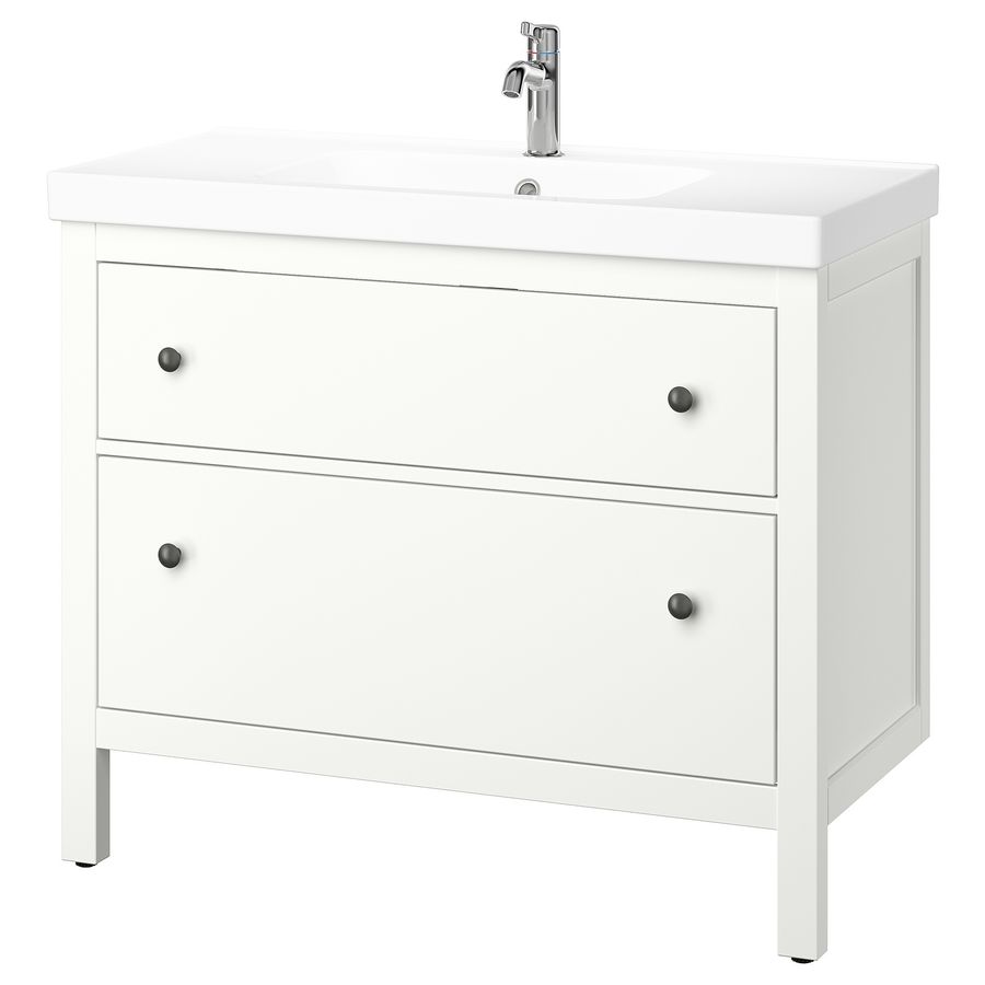 ИКЕА Тумба под умывальник с выдвижными ящиками HEMNES ХЕМНЭС / ORRSJÖN, 095.468.07 фото - artos.in.ua