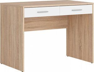 Письмовий стіл BRW Nepo Plus Дуб Сонома / Білий з 2-ма ящиками фото - artos.in.ua