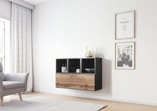 Комод CAMA Roco 12 до спальні75x112x39 Антрацит/Дуб вотан фото - artos.in.ua