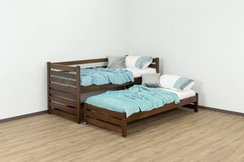 Односпальная кровать с дополнительным выдвижным спальным местом Симба