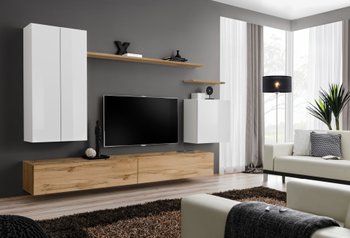 Комплект мебели в гостиную ASM Switch II WWT SW 2 Белый/Дуб Вотан из Польши